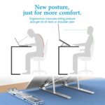 Humble Laptop Stand for Desk, 6-Angle Adjustable | Ergonomic Foldable Aluminum Anti-Slip Portable Tabletop Laptop/Desktop Riser Holder Compatible with All Laptops and iPad(10-15.6") - Silver - Image 3