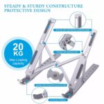 Humble Laptop Stand for Desk, 6-Angle Adjustable | Ergonomic Foldable Aluminum Anti-Slip Portable Tabletop Laptop/Desktop Riser Holder Compatible with All Laptops and iPad(10-15.6") - Silver - Image 5