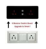 Smart Switch Board : 2 Switch + 2 Socket (WiFi + Remote) (Black) (6M Size) 3 Year Warranty | Works with SmartLife App, Alexa, Google, Siri | Glass Touch - Image 5