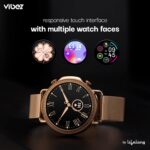 Vibez by Lifelong Ornate Smartwatch for Women with HD Display|Body Temprature |24x7 Heart Rate & SpO2 Tracking|8 Sports Mode|Sleep Monitor|IP67|7 Days Battery Backup (VBSWW450,Gold) - Image 3