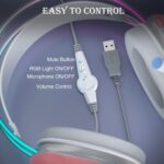 Aula S505 USB Wired Gaming Headset with Mic for PC | RGB Rainbow Backlit, Virtual 7.1 Surround Sound, 50mm Driver, Soft Memory Earmuffs | Wired Laptop Desktop Computer Headset (Pink) - Image 5
