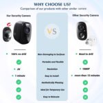 DCT Outdoor Cameras Wireless Magnetic: Battery Powered WiFi Camera for Home Security Outside Color Night Vision House Cameras Motion Detection SD/Cloud Storage Waterproof - Image 3