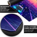 Extended Gaming Mouse Pad (800mm x 300mm x 3mm) Extra Large Gaming Mouse Mat for Gamer, Waterproof Office Desktop Mat (Drift) - Image 5