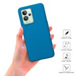 SPRIG Compatible with Realme GT 2 Pro Phone Liquid Silicone Cover Premium Back Cover Drop Tested Shock Proof Mobile Case for Men, Women, Boys and Girls with Camera Protection (Navy Blue) - Image 3