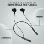 Adcom Pulse Wireless Bluetooth Neckband Headset with Up to 10 Hours Playback, Magnetic Earbuds, 10mm Bass Drivers & 200 mAh Battery (Black) - Image 3