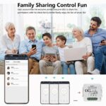 Ledgebit LT-2CHM Matter Wi-Fi Smart Switch – 10A, Smart Life App Control, Remote Control with Alexa & Google Home, 2-Gang Breaker Module - Image 5