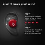 Beats Solo Buds — Wireless Bluetooth Earbuds | 18 Hours of Battery Life | Apple & Android Compatibility | Built-in Microphone - Transparent Red - Image 3