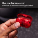 Beats Solo Buds — Wireless Bluetooth Earbuds | 18 Hours of Battery Life | Apple & Android Compatibility | Built-in Microphone - Transparent Red - Image 4