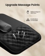 ProtoArc Ergonomic Mouse Pad with Wrist Rest, Mousepad with Massage Design, Soft Memory Foam and Non-Slip PU Base for Pain Relief, Desk, Home, Office, 12x8 Inches, Black - Image 4