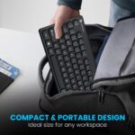 Portronics Bubble Multimedia Wireless Keyboard 2.4 GHz & Bluetooth 5.0 Connectivity, Noiseless Experience, Compact Size for iOS iPad Air, Pro, Mini, Android, Windows Tablets PC Smartphone(Black) - Image 5