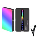 LED Video Light, RGB Portable Lighting Panel with Rainbow Color Gradient, Rechargeable Battery, for Photography, Videography, Vlogging, Studio, Selfie, 8x2x10 cm, 250g - Image 3