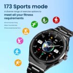 SKMEI Smartwatch Bluetooth Call for Android & iOS for Men's Fitness Tracker with Heart Rate, Blood Pressure & Sleep Monitor, IP68 Waterproof, Long Battery Life - S232 (Black Steel Band) - Image 5