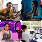 Audio Array AM-C47 RGB USB Condenser Mic Kit | AI Noise Cancellation, 192kHz/24Bit Studio Quality, Touch Control, Headphone Monitoring | Podcasting, YouTube, Gaming & Streaming | Mac/PC & Mobile - Image 5