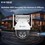 HIFOCUS 4MP Dual Lens Wi-Fi PTZ Outdoor Security Camera, 10X Zoom with Wide & Zoom Views, Color Night Vision, AI Human Detection & Auto Tracking, Two-Way Audio, Siren & Alexa Support - Image 3