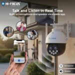 HIFOCUS 4MP Dual Lens Wi-Fi PTZ Outdoor Security Camera, 10X Zoom with Wide & Zoom Views, Color Night Vision, AI Human Detection & Auto Tracking, Two-Way Audio, Siren & Alexa Support - Image 5