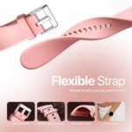 Fire-Boltt 22mm Pink Silicone Replacement Strap for Smartwatch | Soft Watch Band with Buckle Closure | Waterproof, Sweatproof & Durable Sports Wrist Strap Compatible Smart Watches - Image 4