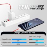 Original Oneeplus 65W Fast Charger & USB A to Type C Cable Combo,Supports Warp, SuperVOOC, Dash, Fast & Super Fast Charging, Charger Adapter Designed for One Plus & Type C Smartphones-65 W, White - Image 3