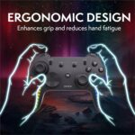 Nitho Hexagon Wireless RGB Controller for PC, Switch, Android, iOS and Windows, with 6-Axis Motion Sensor, Customizable Triggers, Detachable Phone Clamp, Lightweight Honeycomb Design - Image 9