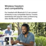 Belkin Soundform Adapt Wireless Over Ear Headset, Headphones for Work, Play, Gaming, & Travel W/Built-in Boom Microphone, 45H Battery Life - Compatible with iPhone, Ipad, Galaxy, and More - Black - Image 4