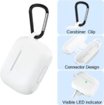 EDNITA Airpods Pro 2 Case Compatible with Airpod 2 Pro & Airpods Pro, Earphone Case Cover Keychain | Shock Ressitant Full Protection LED Visible (White) - Image 3