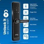 UY720 Smart Digital Door Lock (Bluetooth) Complete App Management Fingerprint-PIN-OTP-RFID-Card & Manual Key|Child Lock| 5 Strong Bolt Mortise|Suitable for 35 mm Wooden Door - Image 3