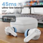 GOBOULT Made in India K10 Ear Buds Wireless with 50H Playtime, 4 Mics Clear Calling, 45ms Low Latency Gaming, 10mm Bass Drivers Earbuds Buds Bluetooth Wireless Earphones (Ice Blue) - Image 8