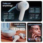 GOBOULT Made in India K10 Ear Buds Wireless with 50H Playtime, 4 Mics Clear Calling, 45ms Low Latency Gaming, 10mm Bass Drivers Earbuds Buds Bluetooth Wireless Earphones (Ice Blue) - Image 11