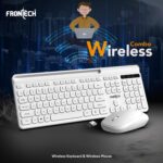 Frontech Wireless Keyboard & Mouse Combo Set | 2.4GHz USB Connectivity | 104 Keys | 3 Buttons | 1200 DPI Mouse | Compatible with PC/Laptop/Mac (KB-0030, White) - Image 3