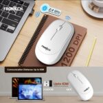 Frontech Wireless Keyboard & Mouse Combo Set | 2.4GHz USB Connectivity | 104 Keys | 3 Buttons | 1200 DPI Mouse | Compatible with PC/Laptop/Mac (KB-0030, White) - Image 4
