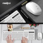 Frontech Wireless Keyboard & Mouse Combo Set | 2.4GHz USB Connectivity | 104 Keys | 3 Buttons | 1200 DPI Mouse | Compatible with PC/Laptop/Mac (KB-0030, White) - Image 8