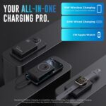 URBN Slide Pro MagSafe 4-in-1 Wireless Power Bank 10000mAh with Kickstand | Designed for iPhone 12+, Apple Watch, AirPods & Qi Devices | MagTag Ring Included (Black) - Image 5