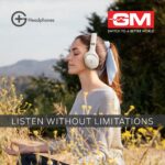 GM G+ Headphones, Over The Ear Headphones with Mic, BT 5.3, Pure Bass, 45ms Low Latency, Dual Pairing, 4 Play Modes (FM, Radio, SD Aux) 55H Playtime - White - Image 3