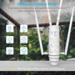 DIMSY AC1200 Outdoor Long Range Wi-Fi Extender, Dual Band Outdoor Access Point with Active/Passive PoE, WAN/LAN Port, IP67 Waterproof, Supports AP/Router/Repeater Mode, 2x7dBi High-Gain Antennas - Image 4