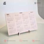 multipurpose organizer with mobile stand for desk, pen stand and Calendar 2025 | Office Table Accessories I Gift for man & woman I Stationary Organizers box Office decor items - Image 4