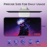 BESTOR Assassin Warrior Gaming Mouse Pad Gojo Mouse pad with Precise Cut Edges, Waterproof Surface & Non-Slip Rubber Base Stitched Edges Gaming Mouse Mat for Laptop (60cmx34cm) - Image 3