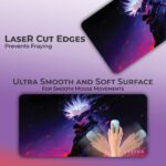 BESTOR Assassin Warrior Gaming Mouse Pad Gojo Mouse pad with Precise Cut Edges, Waterproof Surface & Non-Slip Rubber Base Stitched Edges Gaming Mouse Mat for Laptop (60cmx34cm) - Image 5