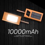 PremiumAV 10000mAh Solar Power Bank – Dual USB Output, Type-C & Micro Input, LED Display, Portable Li-Polymer Battery Pack for Smartphones, Travel, Outdoor Charging (15W, Orange) - Image 5