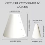 SMILEDRIVE® Light Cone for Product Photography - Diffuser for Shadow/Reflection-Free Photography - 2 Units (1 Big, 1 Small) - Image 4