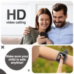 Turet Pro 4G Smart Watch for Kids Girls & Boys, Live Tracker GPS Watch with Sim Support, Voice & Video Call, SOS, HD Camera, Alarm, Long Battery, Waterproof, Kids Smartwatch (Black) - Image 4