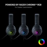Razer Kraken V3 HyperSense Wired USB Gaming Headset Haptic Technology: Triforce Titanium 50mm Drivers - Detachable Mic - RZ04-03770100-R3M1, Black - Image 5