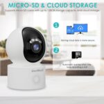 USEWELL 2MP Full HD Indoor WiFi CCTV Camera | Pan Tilt 360° View | Color Night Vision | Motion Detection | 2-Way Talk | Home & Office Security Camera | Supports SD Card for recoding - Image 4