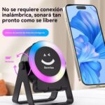 𝓓rumstone (𝟑 𝐘𝐄𝐀𝐑 𝐖𝐀𝐑𝐑𝐀𝐍𝐓𝐘) RGB Smiley Face Bluetooth Speaker – Colorful LED Light Ring, Portable Wireless Audio Device with Stand, Fun Emoji Design, Deep Bass, HD Sound & Long Playtime - Image 5