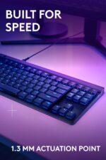 Logitech G515 TKL Wired Low Profile Gaming Keyboard, Fully Customisable RGB, Double-Shot PBT Keycaps, Tactile/Brown Switches - Black - Image 4