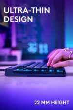 Logitech G515 TKL Wired Low Profile Gaming Keyboard, Fully Customisable RGB, Double-Shot PBT Keycaps, Tactile/Brown Switches - Black - Image 5