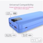 Beetel Volte Series PB20 20000mAh Power Bank 22.5W Fast Charging | Triple Output QC3.0, PD3.0 & PPS | Pass Through Charging | Designed for Apple iPhone, Samsung, OnePlus and All Smartphones | Blue - Image 4