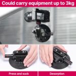 UURig ULANZI SC-02 Suction Mount Magic Arm Bracket for DSLR Cameras for Gopro Action Camera Video Shooting - Image 3