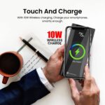 Portronics Power 10 10000 mAh 22.5 W PD Fast Charging |15W Li-Polymer Premium Edition Wireless Power Bank | Type C Power Delivery (1 Input, 3 Output) | Made in India| - Image 4