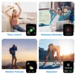 BENIO Smart Watch for Men and Women, 1.69" Fitness Tracker, 24/7Heart Rate/SpO2/Sleep Tracker, Multiple Dials & 23 Sports Modes Fitness Watch, IP67 Waterproof, Compatible with Android iOS - Image 6