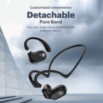 Noise Pure Pods Wireless Open Ear Earbuds with AirWave™ Technology,Up-to 80H Playtime,Quad Mic with ENC,16mm Neodymium Dynamic Driver,Detachable Pure Band,BTv5.3 (Power Black) - Image 5