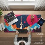 Extended Gaming Desk Mat Mouse Pad XXL (458 × 915 mm) | 3mm Thick Large Desk Pad with Stitched Edges | Anti-Slip Rubber Base | Smooth Surface Mousepad for Office & Gaming - Image 3